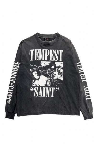 SAINT Mxxxxxx TEMPEST LS TEE (BLACK)