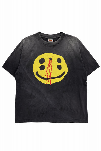 SAINT Mxxxxxx x cactus plant flea market SS TEE / SMILE (BLACK)