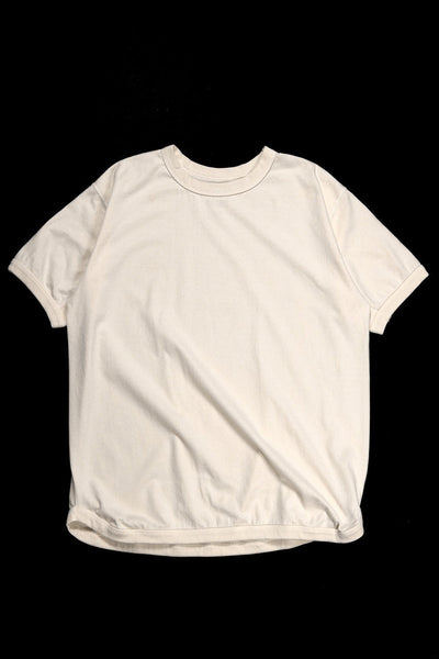 FULLCOUNT FLAT SEAM HEAVY WEIGHT T SHIRT / ORIGINAL 30/2 TIGHT TENSION JERSEY (ECRU)