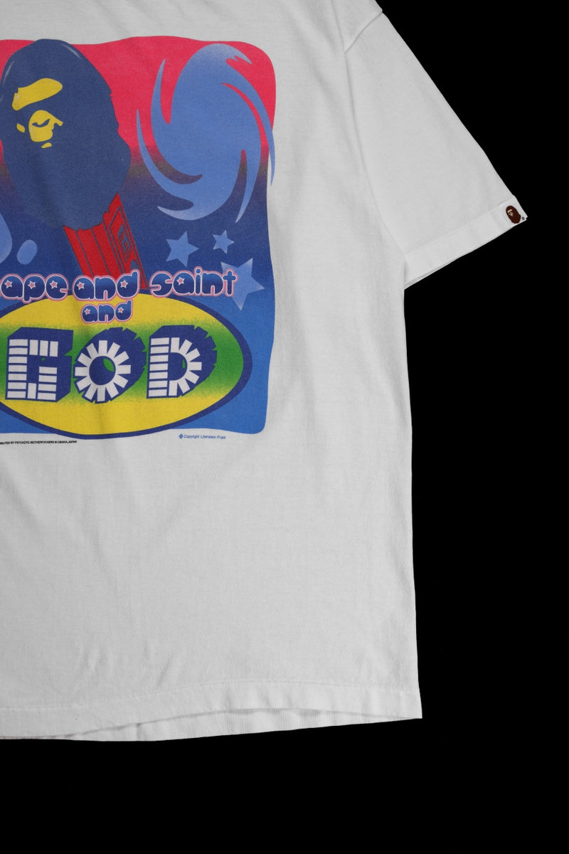 SAINT Mxxxxxx × A BATHING APE® SS TEE / GOD (WHITE) - ETERNAL by