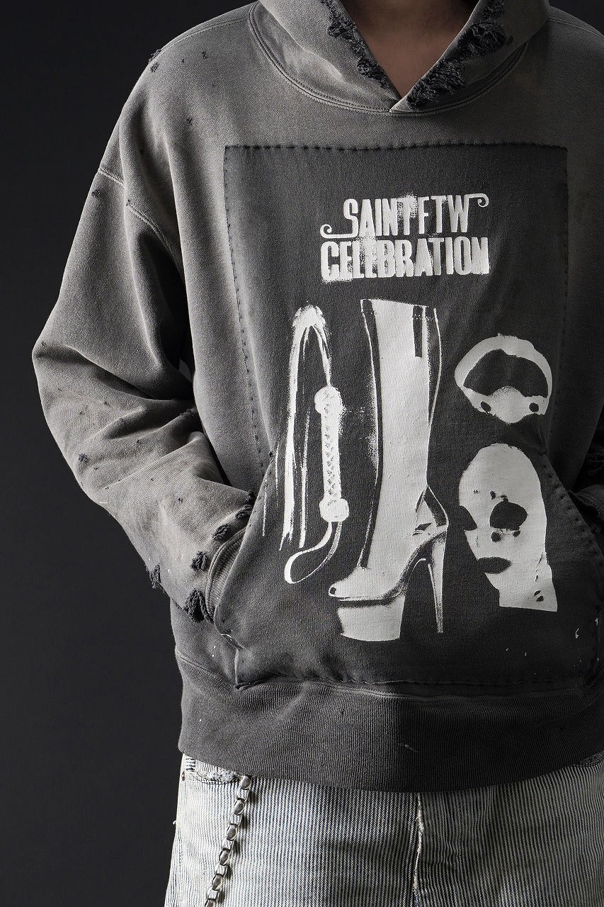 画像をギャラリービューアに読み込む, SAINT Mxxxxxx HOODIE / SAINT CELEBRATION (BLACK)