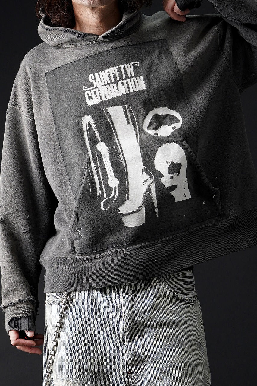 画像をギャラリービューアに読み込む, SAINT Mxxxxxx HOODIE / SAINT CELEBRATION (BLACK)