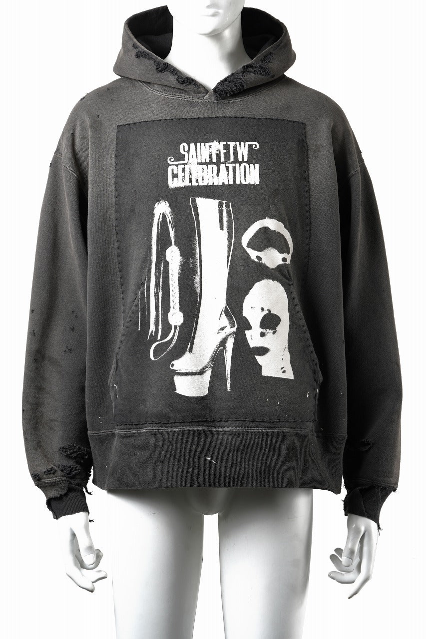 画像をギャラリービューアに読み込む, SAINT Mxxxxxx HOODIE / SAINT CELEBRATION (BLACK)