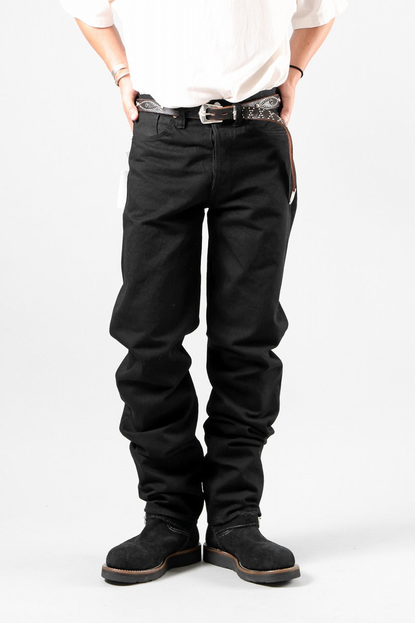 画像をギャラリービューアに読み込む, SAINT Mxxxxxx BLACK DENIM PANTS / STRAIGHT (BLACK)