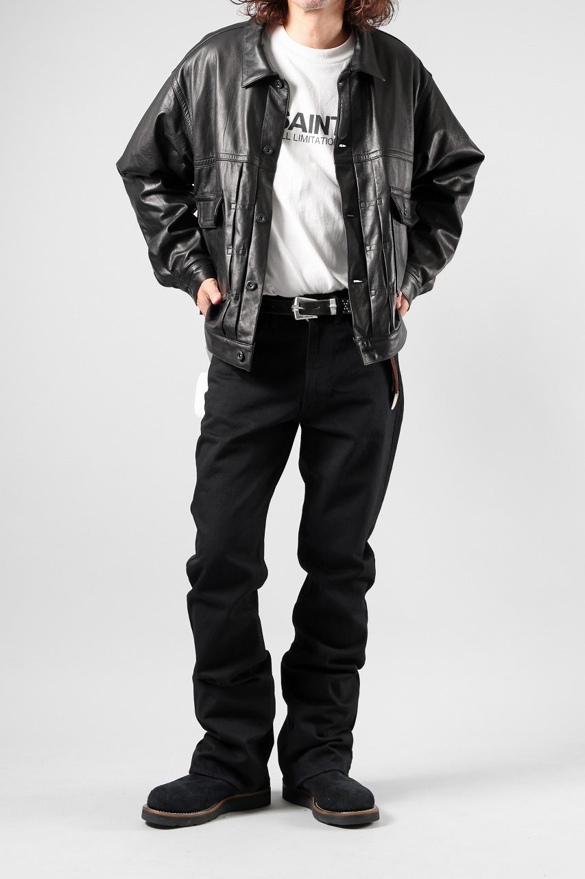 画像をギャラリービューアに読み込む, SAINT Mxxxxxx BLACK FLARE DENIM PANTS / FLARE (BLACK)