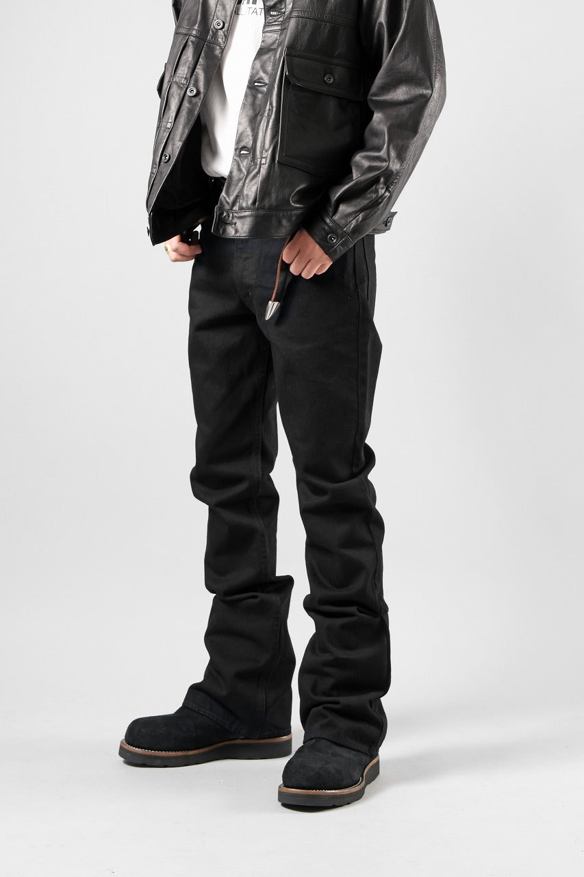 画像をギャラリービューアに読み込む, SAINT Mxxxxxx BLACK FLARE DENIM PANTS / FLARE (BLACK)