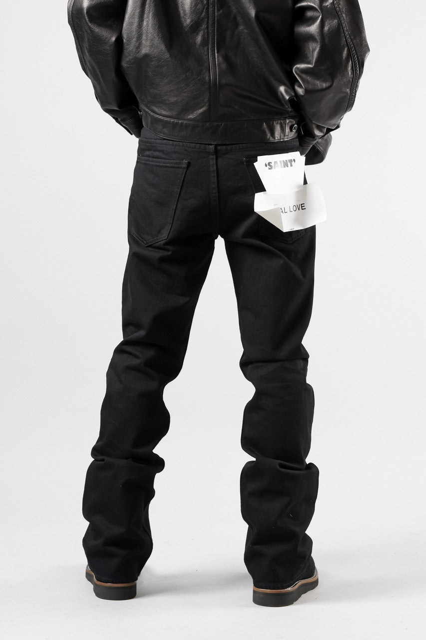 画像をギャラリービューアに読み込む, SAINT Mxxxxxx BLACK FLARE DENIM PANTS / FLARE (BLACK)