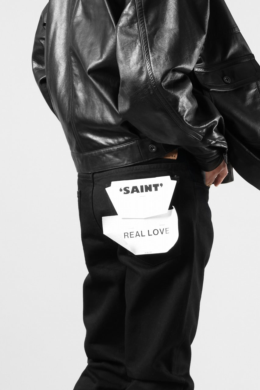 画像をギャラリービューアに読み込む, SAINT Mxxxxxx BLACK FLARE DENIM PANTS / FLARE (BLACK)