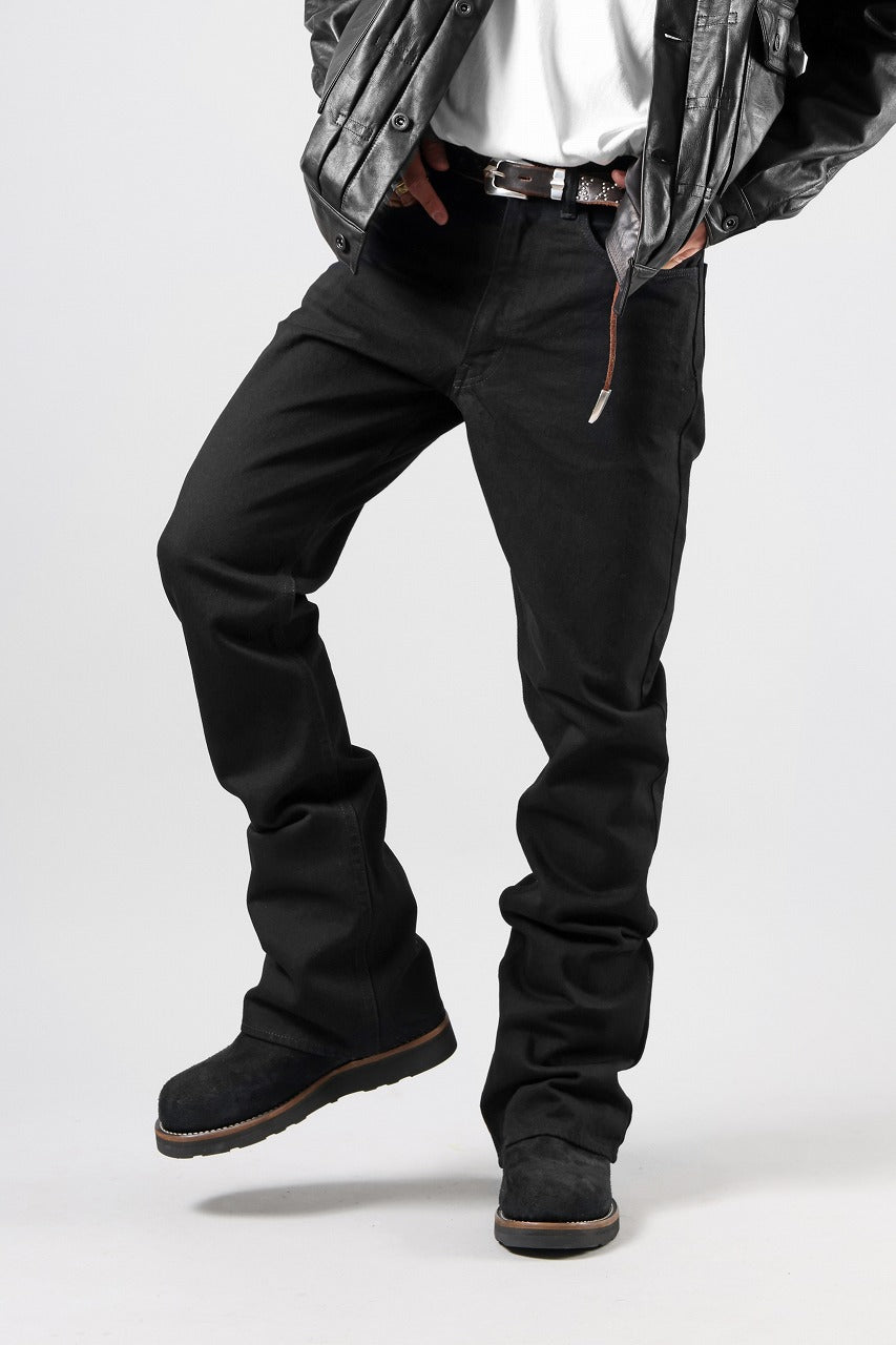 画像をギャラリービューアに読み込む, SAINT Mxxxxxx BLACK FLARE DENIM PANTS / FLARE (BLACK)