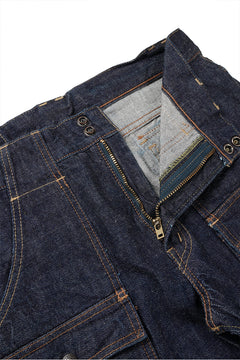 Load image into Gallery viewer, FULLCOUNT 1246W Bush Pants / 13.7oz Zimbabwe Selvedge Denim (INDIGO BLUE / ONE WASHED)