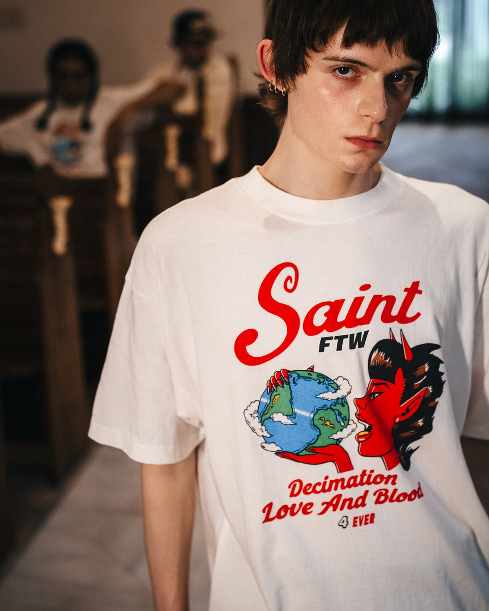 画像をギャラリービューアに読み込む, SAINT Mxxxxxx SS TEE / SAINT DEVIL (WHITE)