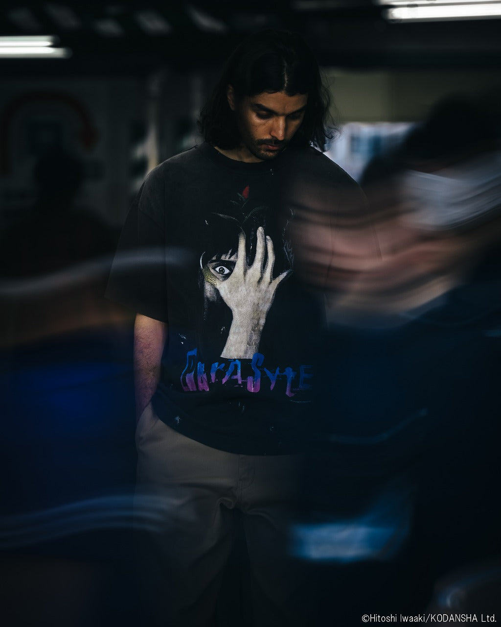 SAINT Mxxxxxx x 寄生獣 KJ_SS TEE / 寄生獣-parasyte- (BLACK)
