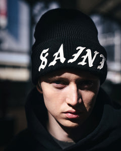Load image into Gallery viewer, SAINT Mxxxxxx x KNIT CAP / SAINT (BLACK)