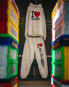 Load image into Gallery viewer, SAINT Mxxxxxx HOODIE I LOVE SAINT (WHITE)