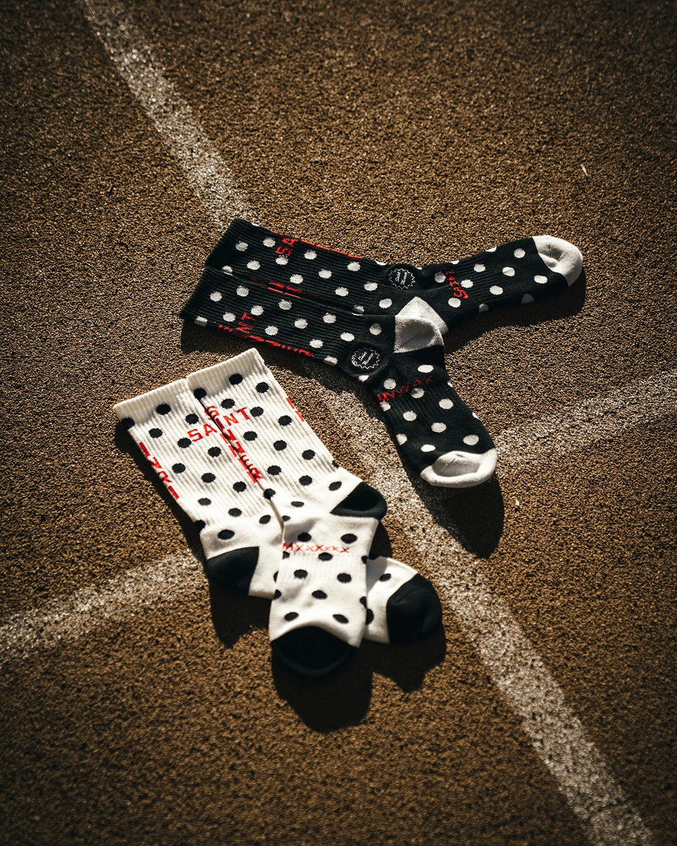 Load image into Gallery viewer, SAINT Mxxxxxx SOCKS / DOT (BLACK)