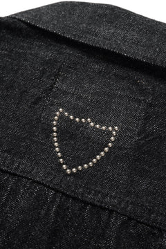 Load image into Gallery viewer, FULLCOUNT × HTC Type-2  Super Smooth Jean Jacket On Studs by Zip Stevenson (BLACK)