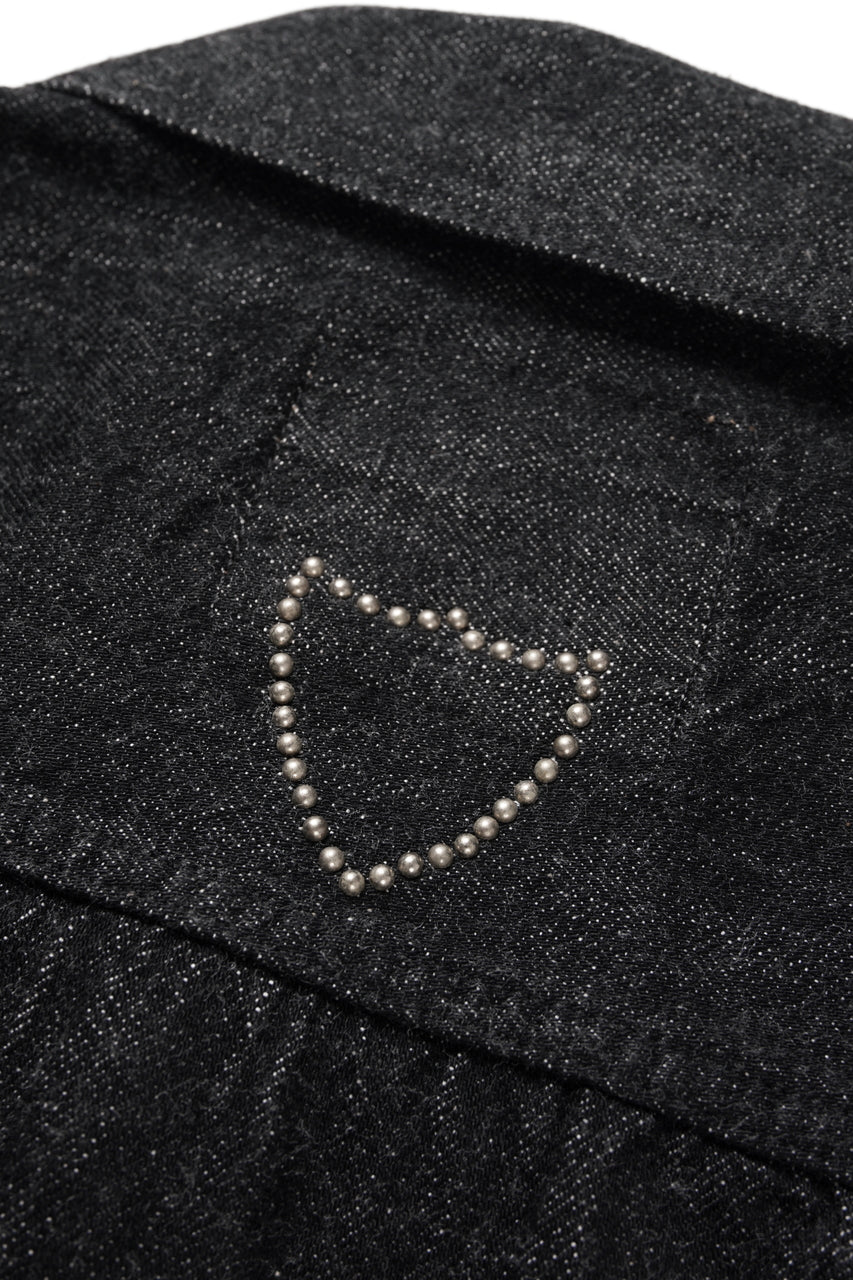 Load image into Gallery viewer, FULLCOUNT × HTC Type-2  Super Smooth Jean Jacket On Studs by Zip Stevenson (BLACK)