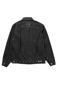 Load image into Gallery viewer, FULLCOUNT × HTC Type-2  Super Smooth Jean Jacket On Studs by Zip Stevenson (BLACK)