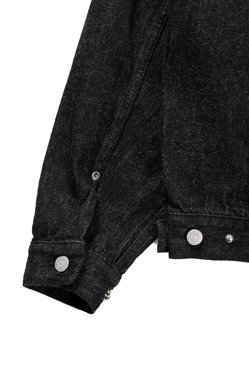 Load image into Gallery viewer, FULLCOUNT × HTC Type-2  Super Smooth Jean Jacket On Studs by Zip Stevenson (BLACK)