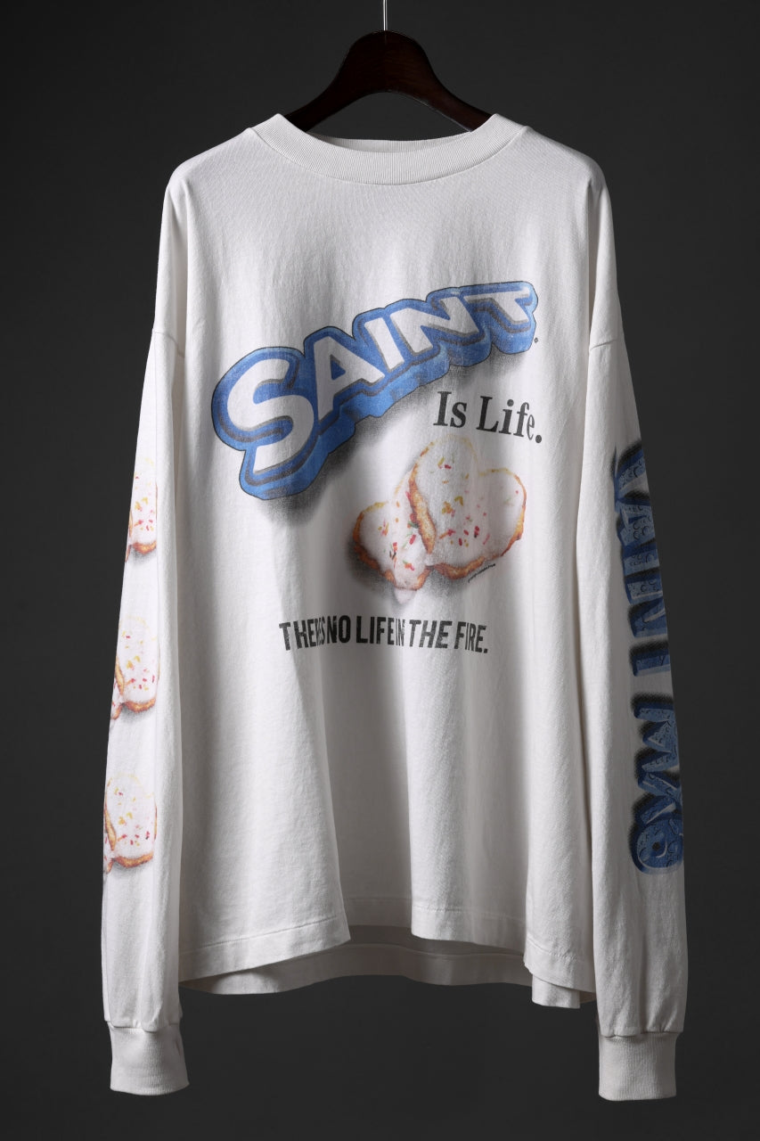 SAINT Mxxxxxx HEART COOKIE LS TEE (WHITE)