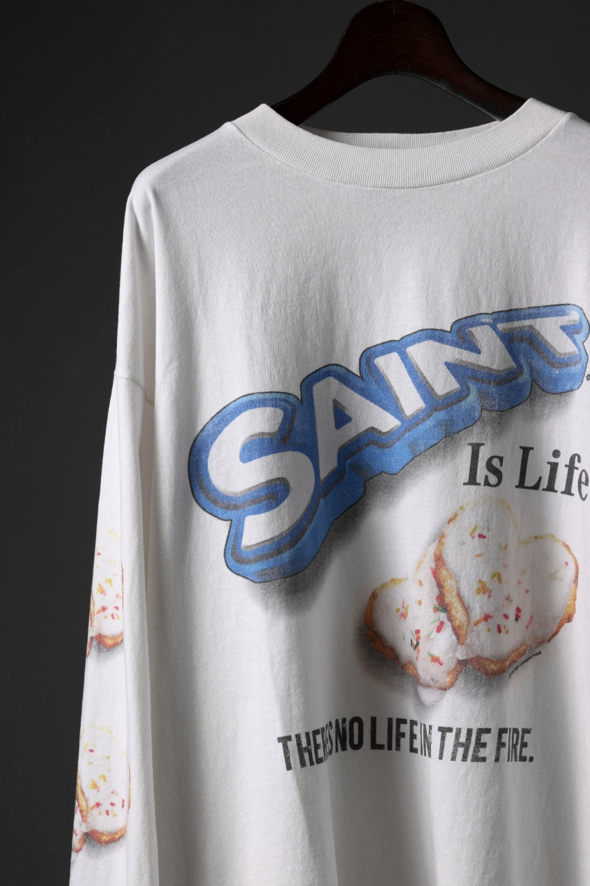 画像をギャラリービューアに読み込む, SAINT Mxxxxxx HEART COOKIE LS TEE (WHITE)