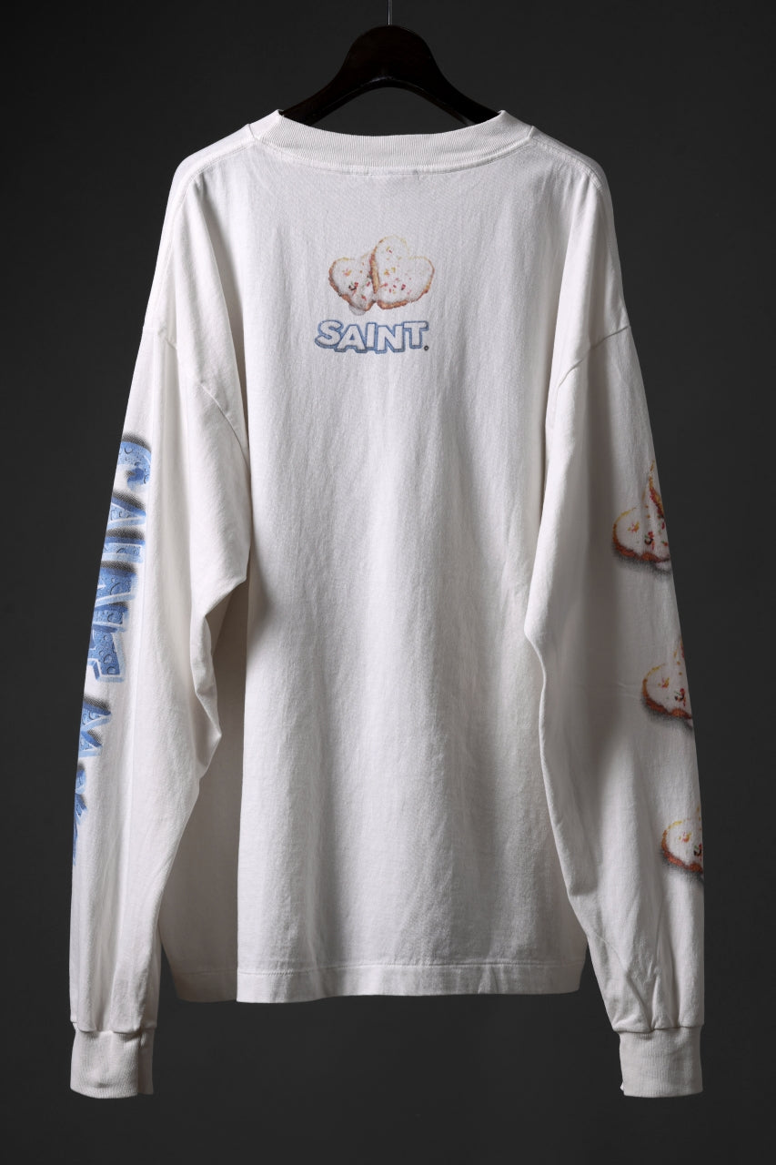 Tシャツ・カットソー SAINT MXXXXXX HEART HEART COOKIE SAINT Mxxxxxx HEART COOKIE LS TEE (WHITE) – ETERNAL