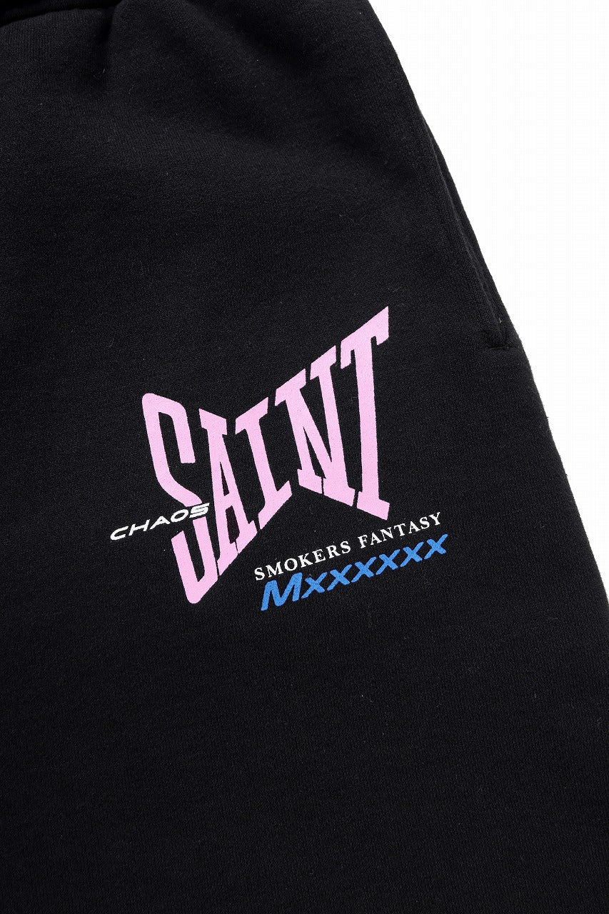 画像をギャラリービューアに読み込む, SAINT Mxxxxxx SWEAT SHORTS RIBON SAINT (BLACK)