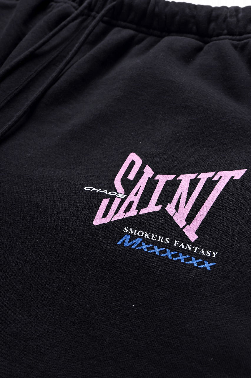 画像をギャラリービューアに読み込む, SAINT Mxxxxxx SWEAT SHORTS RIBON SAINT (BLACK)