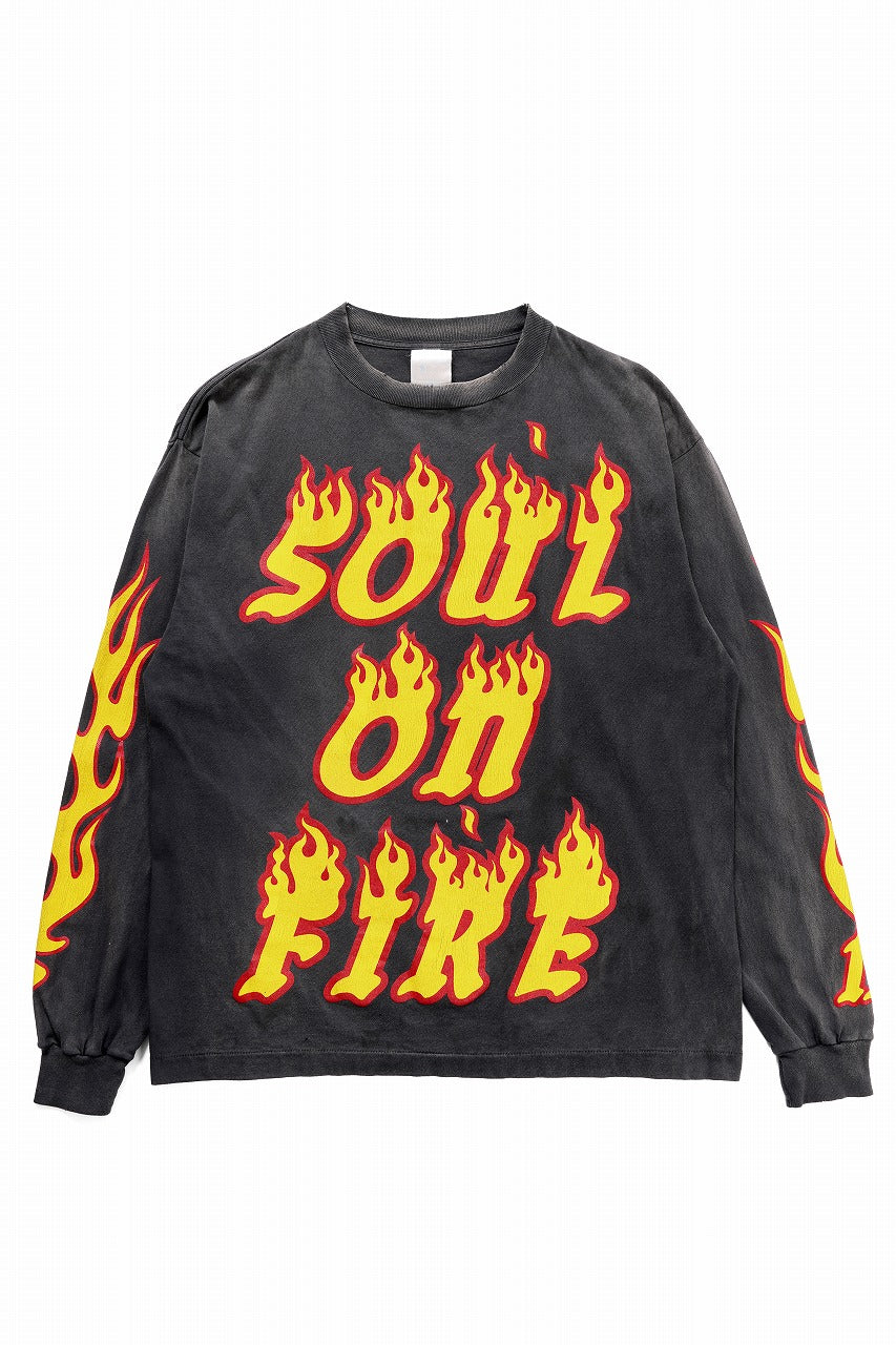 SAINT Mxxxxxx LS TEE / SOUL ON FIRE (BLACK)