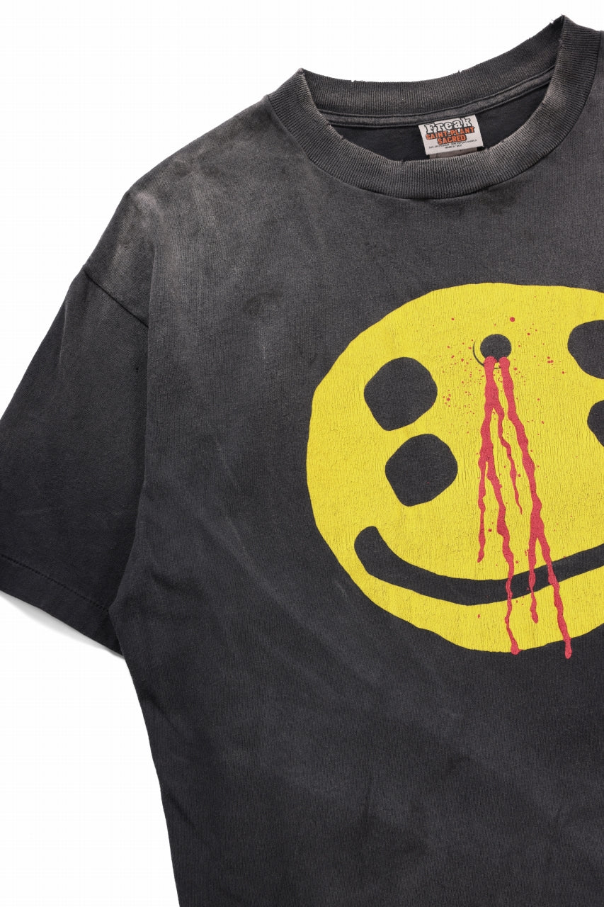 SAINT Mxxxxxx x cactus plant flea market SS TEE / SMILE (BLACK)