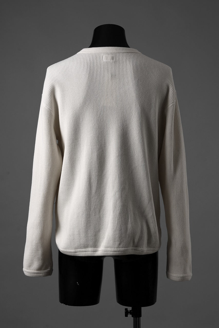 画像をギャラリービューアに読み込む, FULLCOUNT HEAVY WEIGHT WAFFLE L/S T SHIRT / ORIGINAL 22//- TIGHT TENSION COTTON (ECRU)