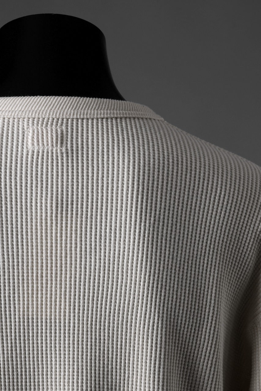 画像をギャラリービューアに読み込む, FULLCOUNT HEAVY WEIGHT WAFFLE L/S T SHIRT / ORIGINAL 22//- TIGHT TENSION COTTON (ECRU)