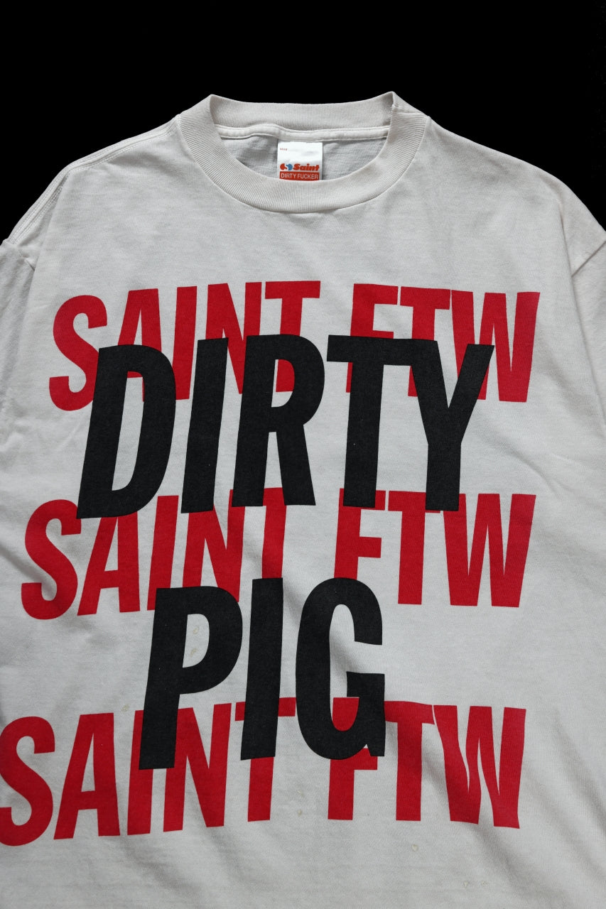SAINT Mxxxxxx  DIRTY PIG WHITE     要在庫確認 SAINT Mxxxxxx SS TEE / DIRTY PIG (WHITE) – ETERNAL