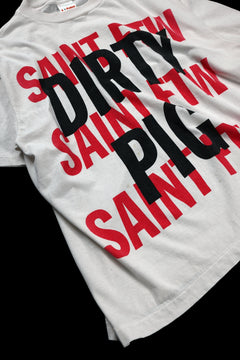 画像をギャラリービューアに読み込む, SAINT Mxxxxxx SS TEE / DIRTY PIG (WHITE)