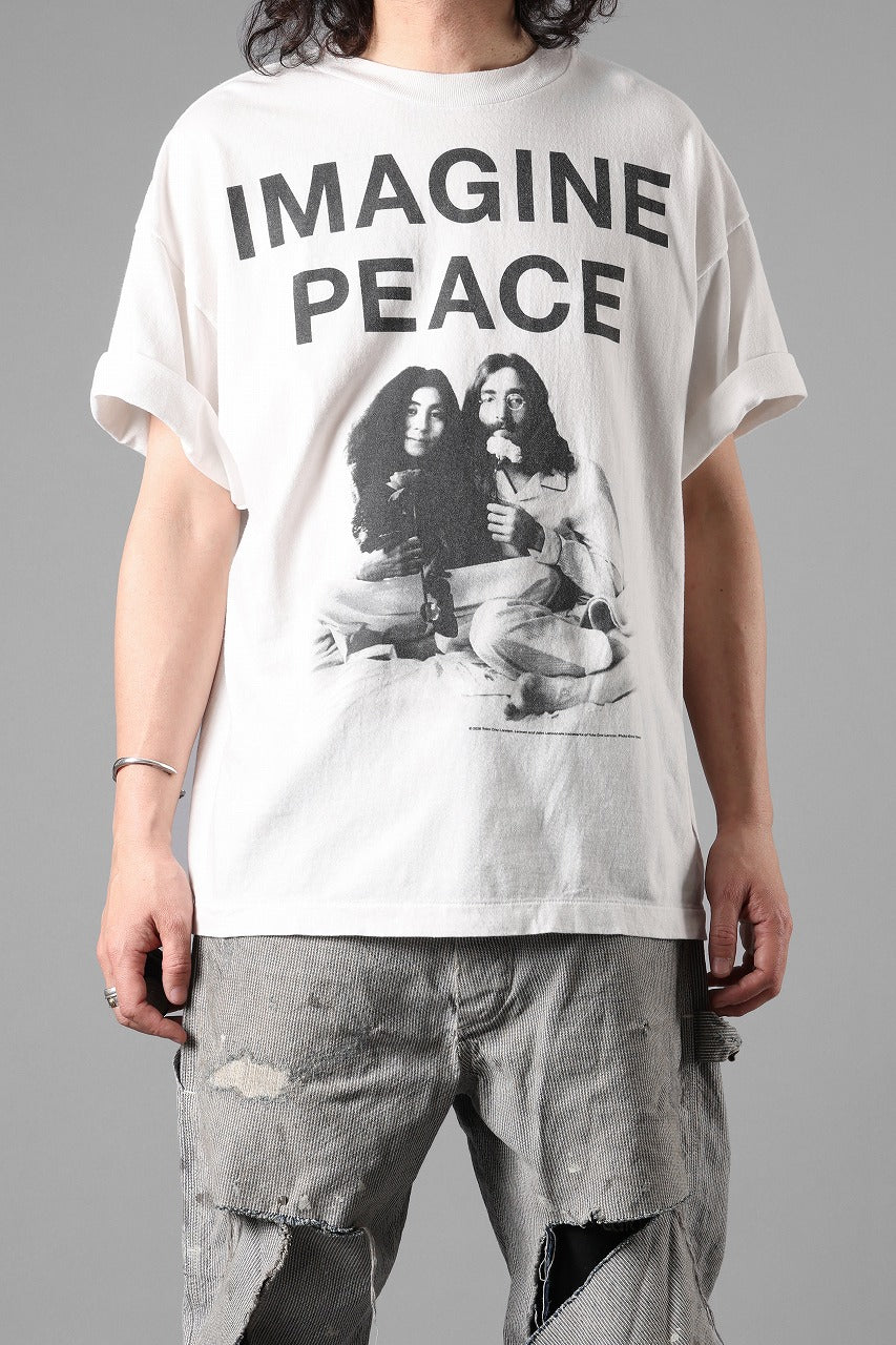 画像をギャラリービューアに読み込む, SAINT Mxxxxxx x JOHN LENNON SS TEE / IMAGINE PEACE (WHITE)