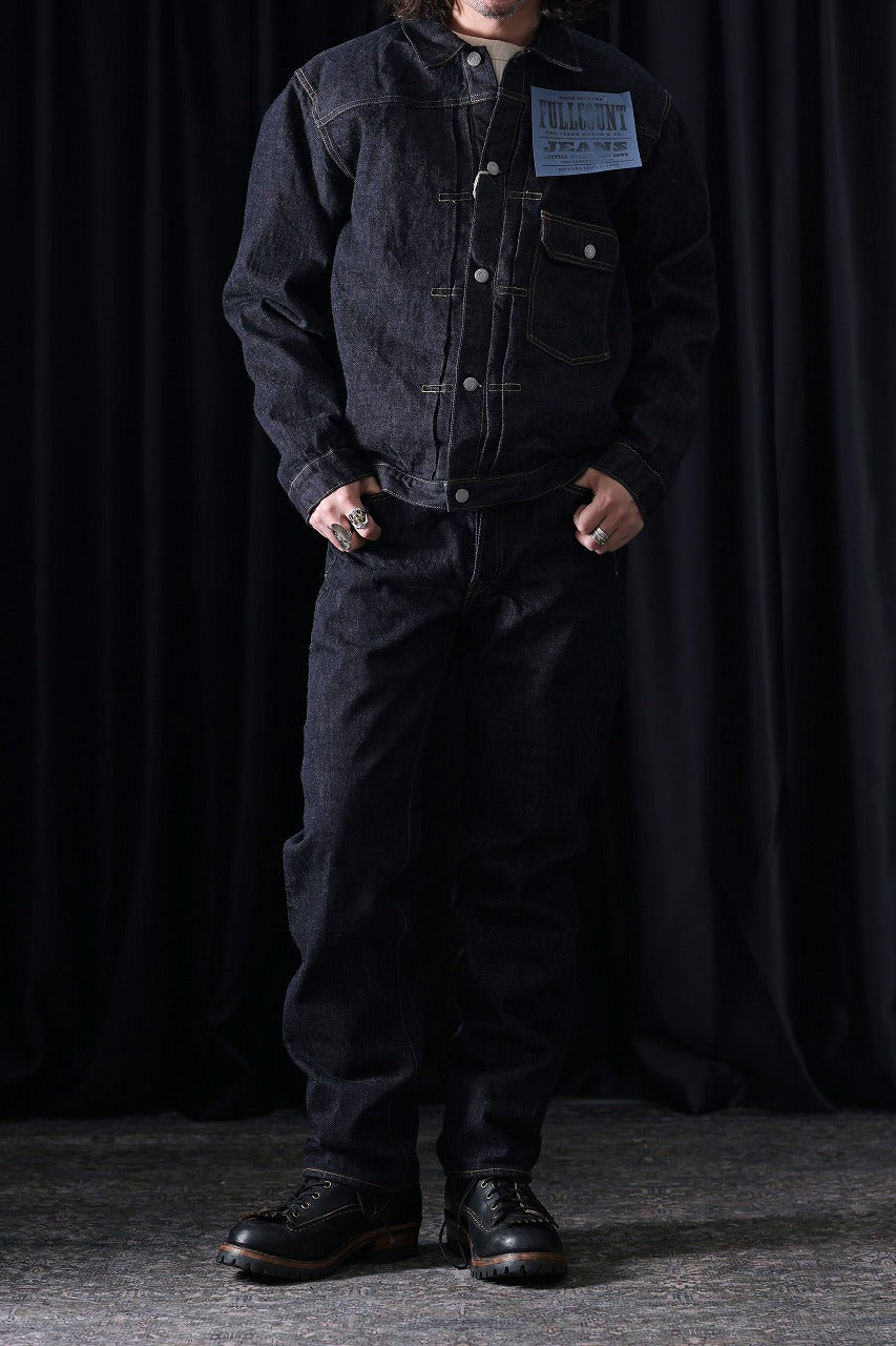 Load image into Gallery viewer, FULLCOUNT 2107XXW Type-1 Jean Jacket / 15.5oz Zimbabwe Selvedge Denim (INDIGO BLUE / ONE WASHED)