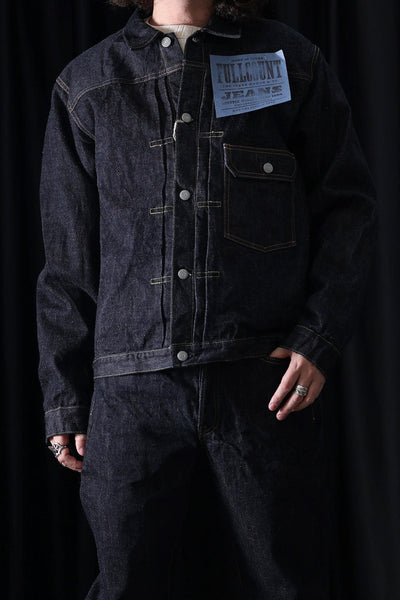 FULLCOUNT 2107XXW Type-1 Jean Jacket / 15.5oz Zimbabwe Selvedge Denim (INDIGO BLUE / ONE WASHED)