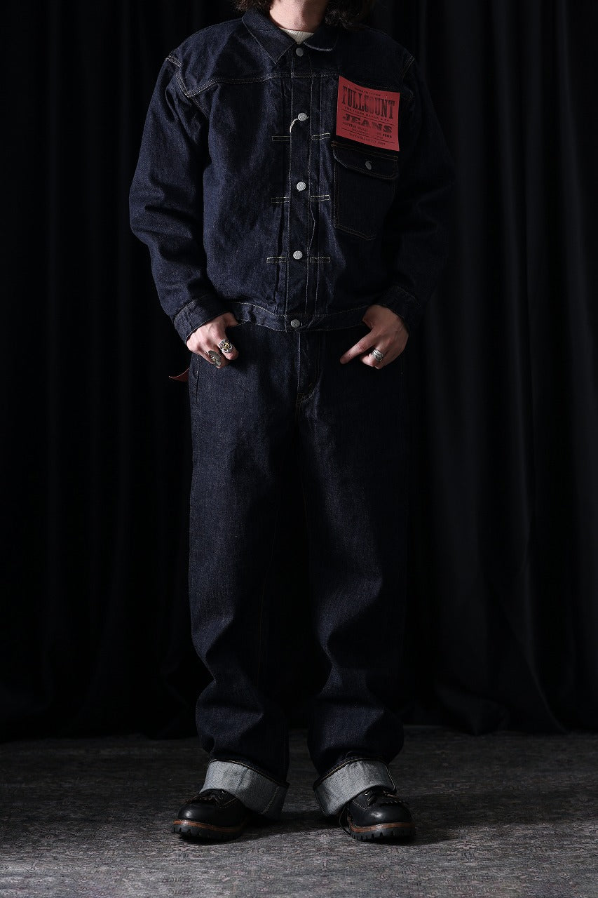 Load image into Gallery viewer, FULLCOUNT 2107W Type-1 Jean Jacket / 13.7oz Zimbabwe Selvedge Denim (INDIGO BLUE / ONE WASHED)