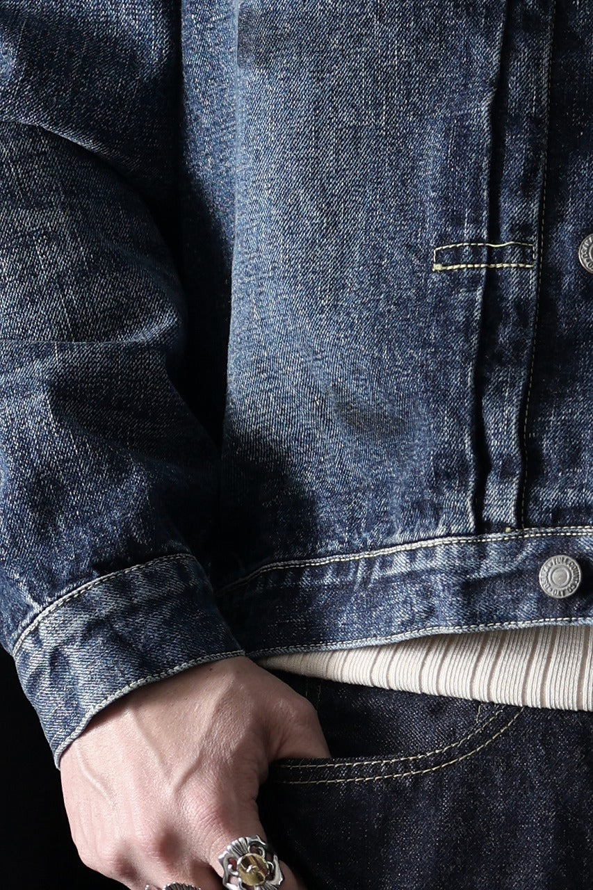 Load image into Gallery viewer, FULLCOUNT "Fear Of The Dark" Type-1 Jean Jacket / 15.5oz Zimbabwe Selvedge Denim (INDIGO BLUE)