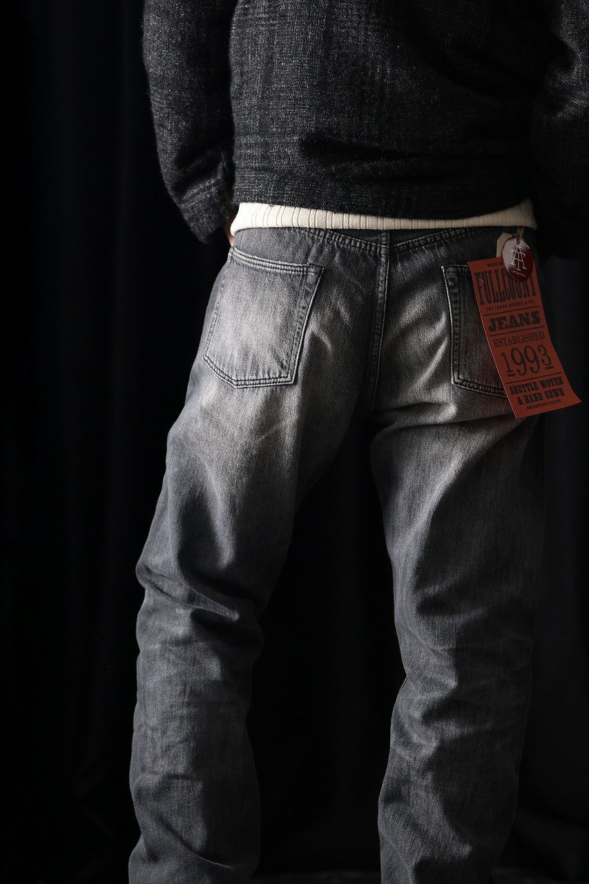 Load image into Gallery viewer, FULLCOUNT "Dartford" 1101BKSSHW Straight Jeans / 11.5oz Zimbabwe Selvedge Denim (BLACK / VINTAGE FADED)