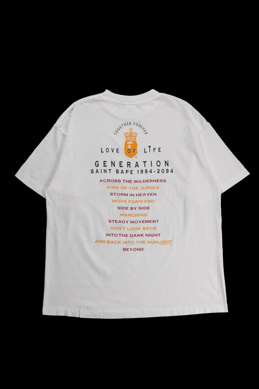 画像をギャラリービューアに読み込む, SAINT Mxxxxxx × A BATHING APE® SS TEE / GENERATION (WHITE)