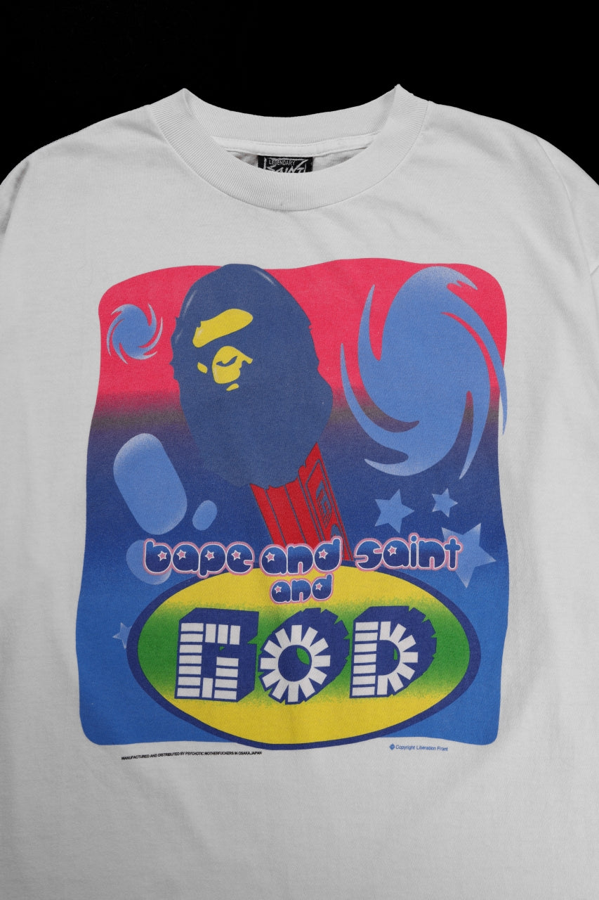 画像をギャラリービューアに読み込む, SAINT Mxxxxxx × A BATHING APE® SS TEE / GOD (WHITE)