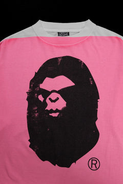 画像をギャラリービューアに読み込む, SAINT Mxxxxxx × A BATHING APE® SS TEE / HAND PRINT (WHITE+PINK)