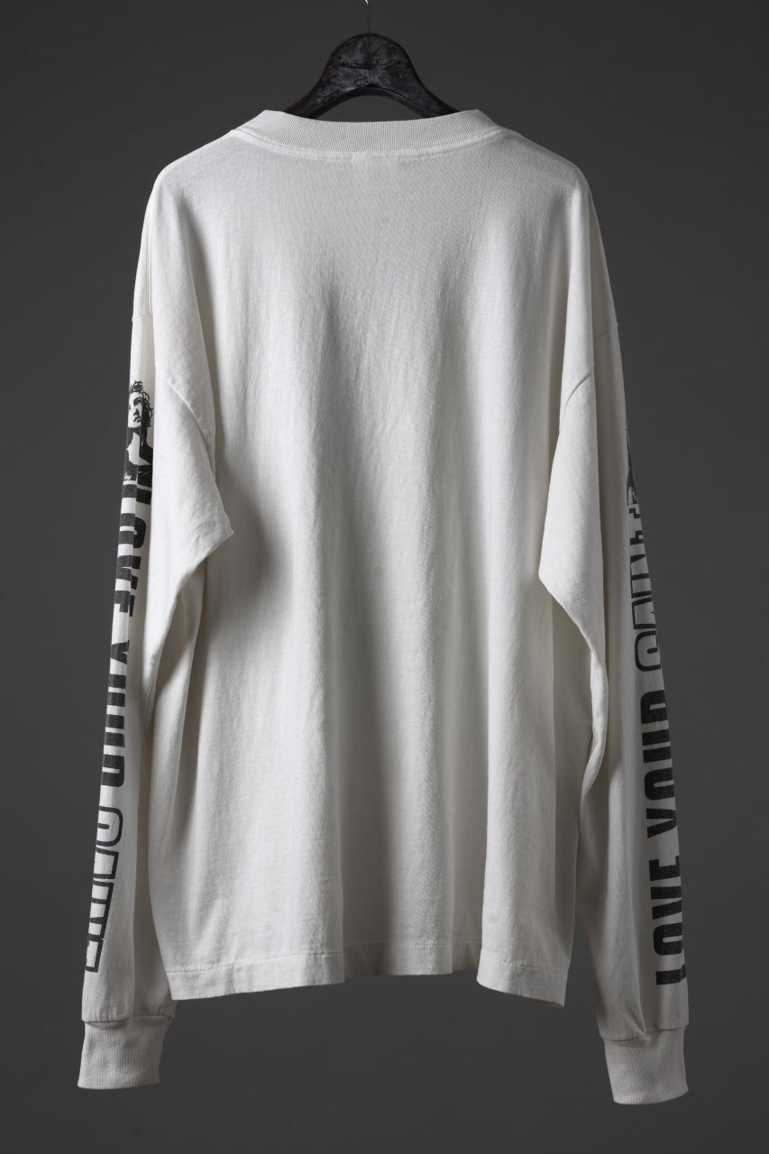 SAINT Mxxxxxx LOVE UR SAINT LS TEE (WHITE）