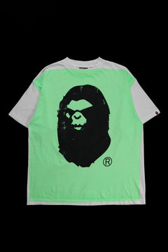 画像をギャラリービューアに読み込む, SAINT Mxxxxxx × A BATHING APE® SS TEE / HAND PRINT (WHITE+GREEN)