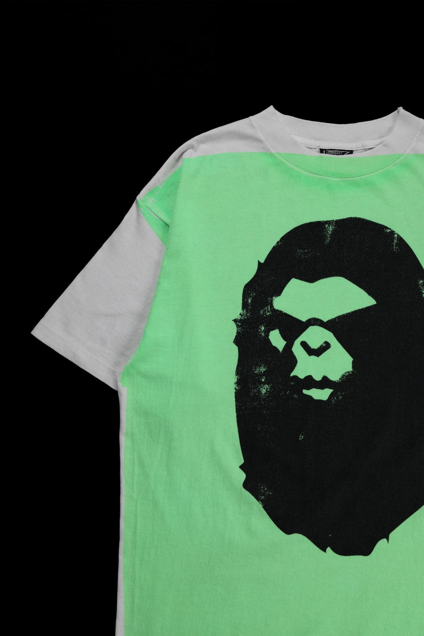 画像をギャラリービューアに読み込む, SAINT Mxxxxxx × A BATHING APE® SS TEE / HAND PRINT (WHITE+GREEN)