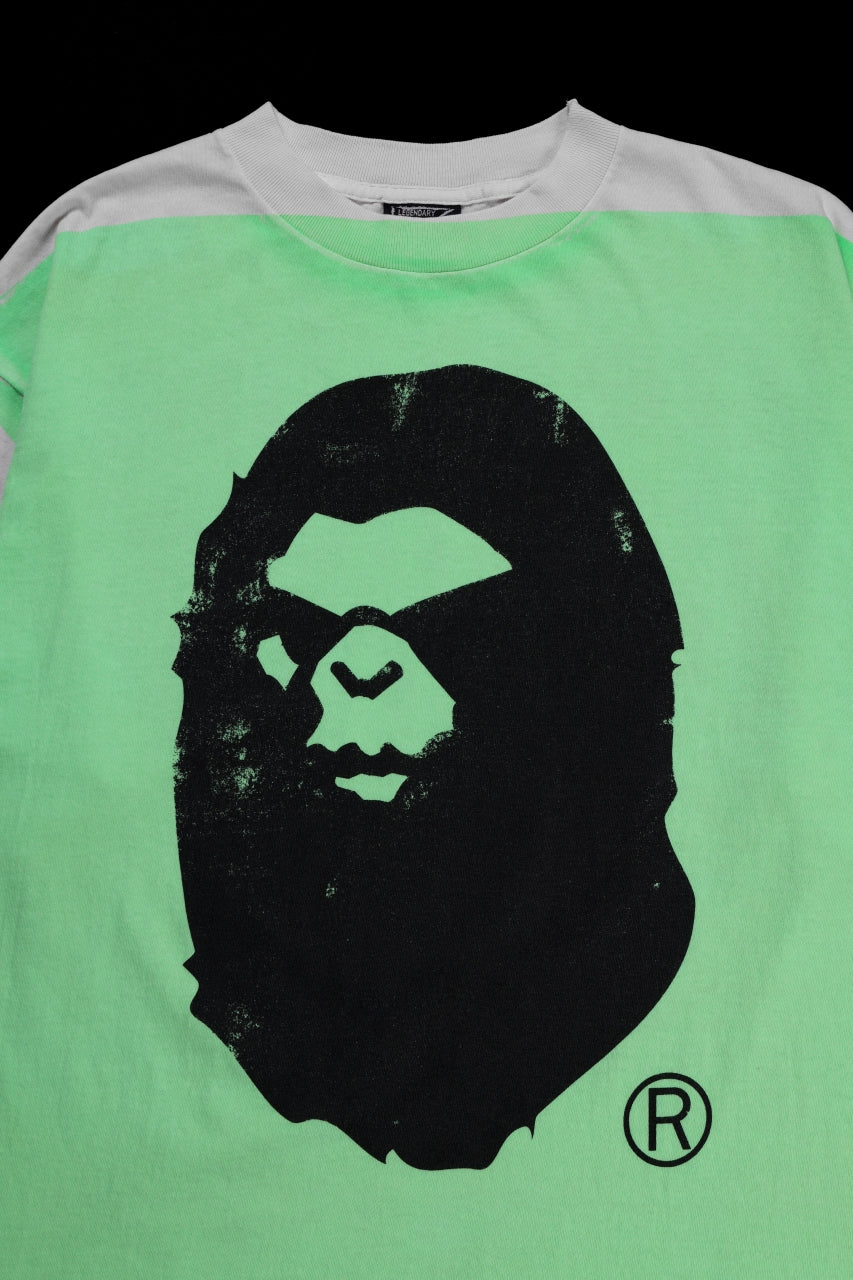 画像をギャラリービューアに読み込む, SAINT Mxxxxxx × A BATHING APE® SS TEE / HAND PRINT (WHITE+GREEN)