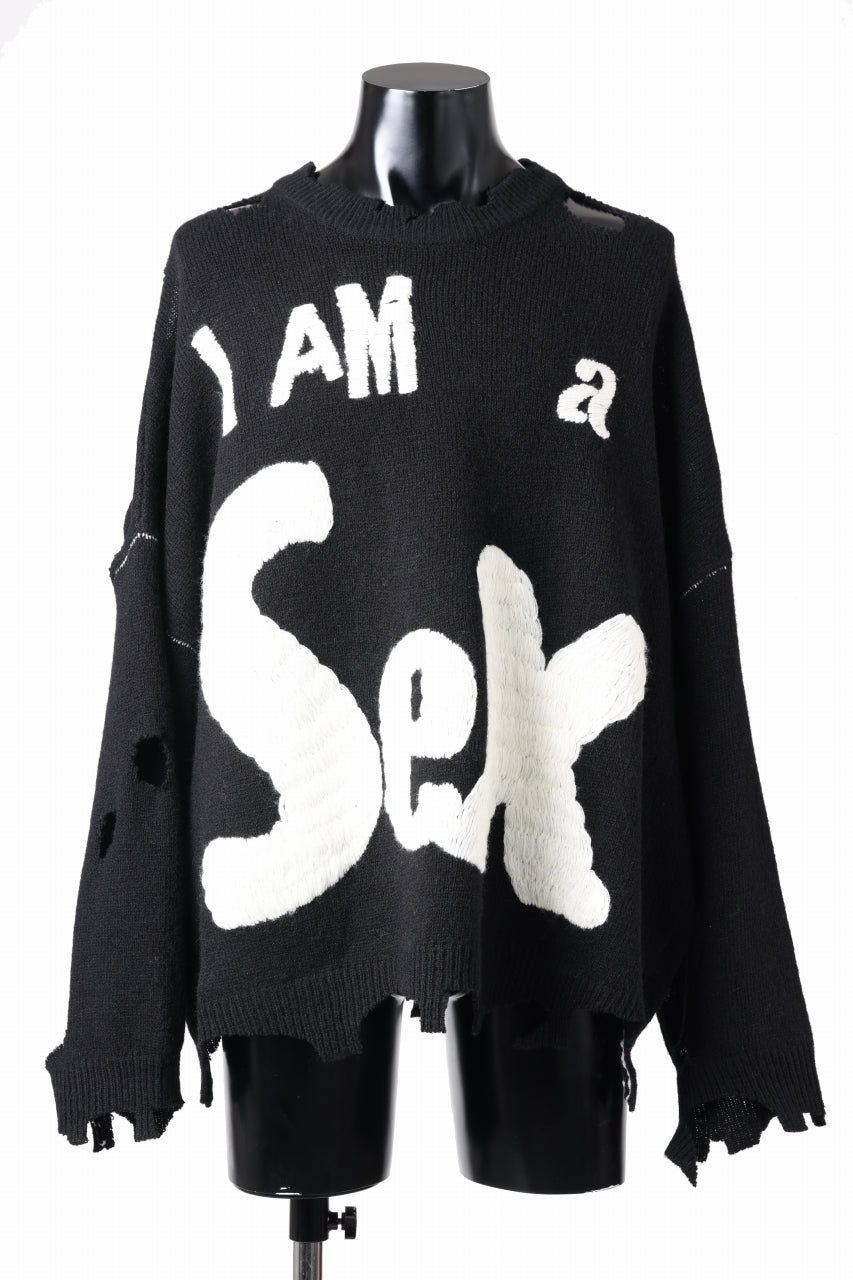 画像をギャラリービューアに読み込む, SAINT Mxxxxxx Sex Pistols I AM A CREWNECK KINT (BLACK)