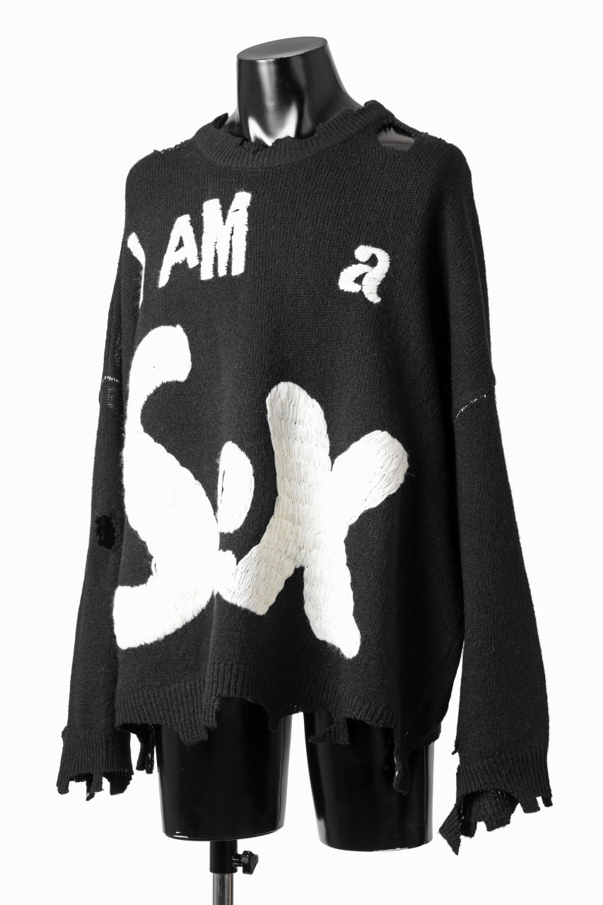 画像をギャラリービューアに読み込む, SAINT Mxxxxxx Sex Pistols I AM A CREWNECK KINT (BLACK)