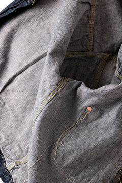 画像をギャラリービューアに読み込む, FULLCOUNT WWⅡ model Brown Cotton Denim Jacket / 13.7oz Zimbabwe Selvedge Denim (INDIGO BLUE / ONE WASHED)